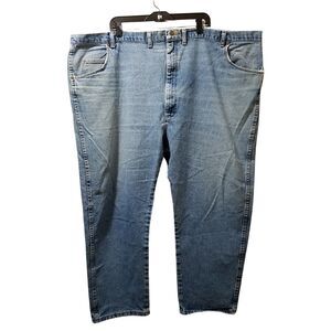 Wrangler Rugged Wear Jeans Men’s 54X28 Blue Straight Leg Denim